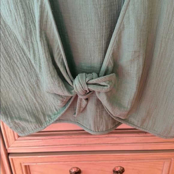 Madewell Tie Front Gauze Top - Picture 7 of 9